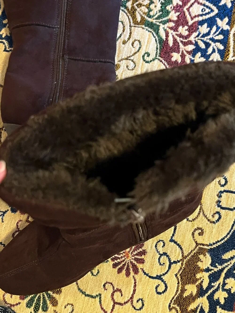 Decree Brown with Faux Fur Winter Boots Womens size 9.5